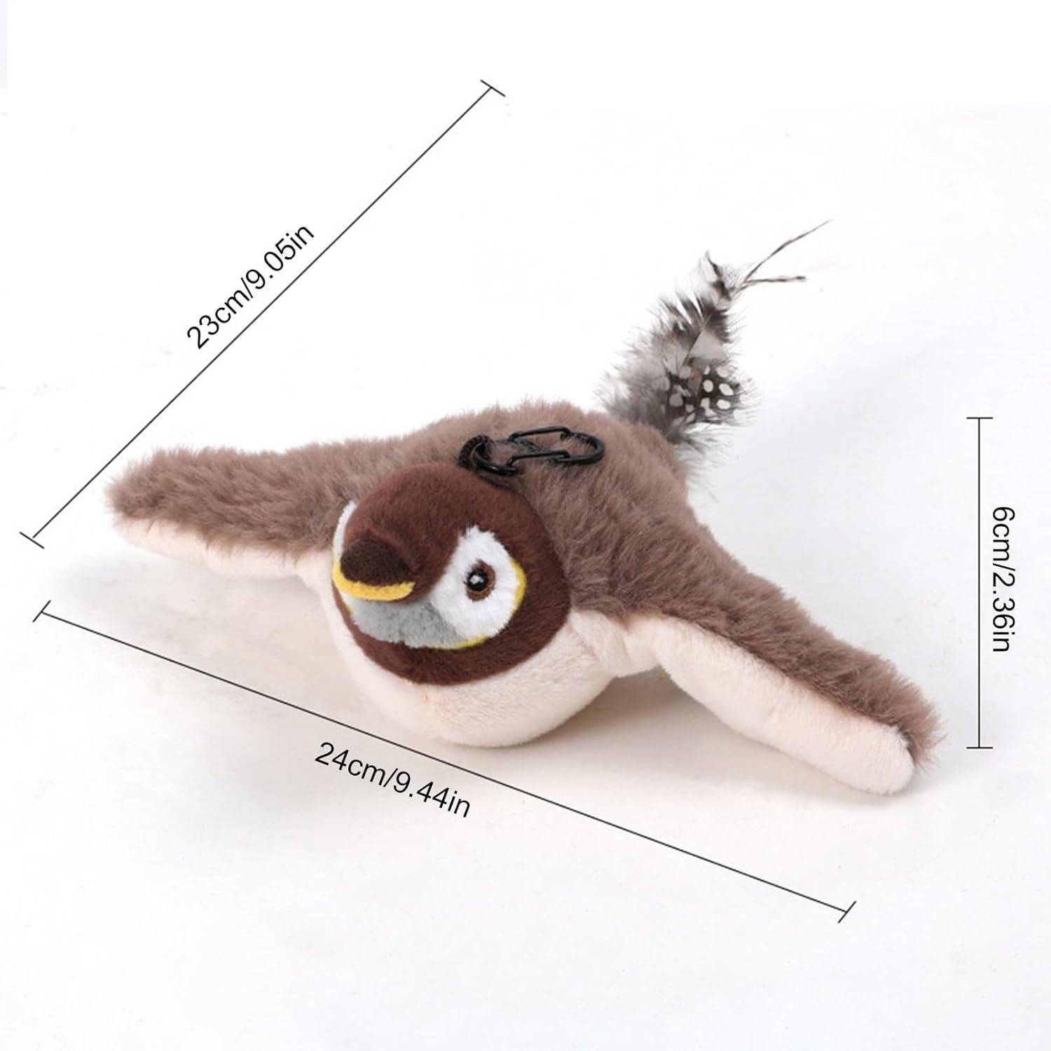 Jouet Oiseau Volant Interactif  Son et Mouvements Réalistes pour Chats d'Intérieur  DtopbuyAge - Image 2