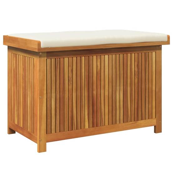 Coffre de jardin bois d'acacia naturel 90 x 50 x 60.5 cm - PANGIVO - Image 2