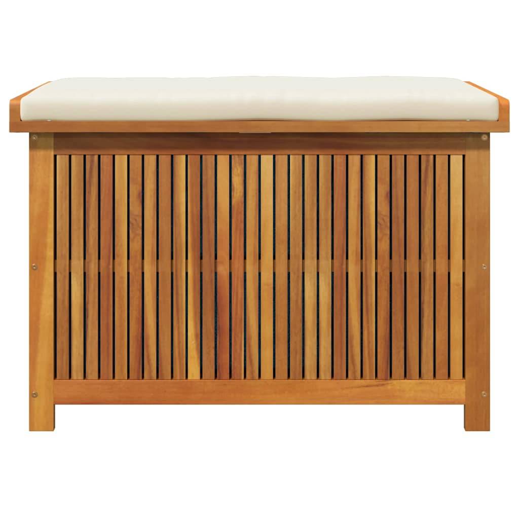 Coffre de jardin bois d'acacia naturel 90 x 50 x 60.5 cm - PANGIVO - Image 5