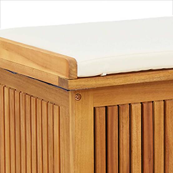 Coffre de jardin bois d'acacia naturel 90 x 50 x 60.5 cm - PANGIVO - Image 9