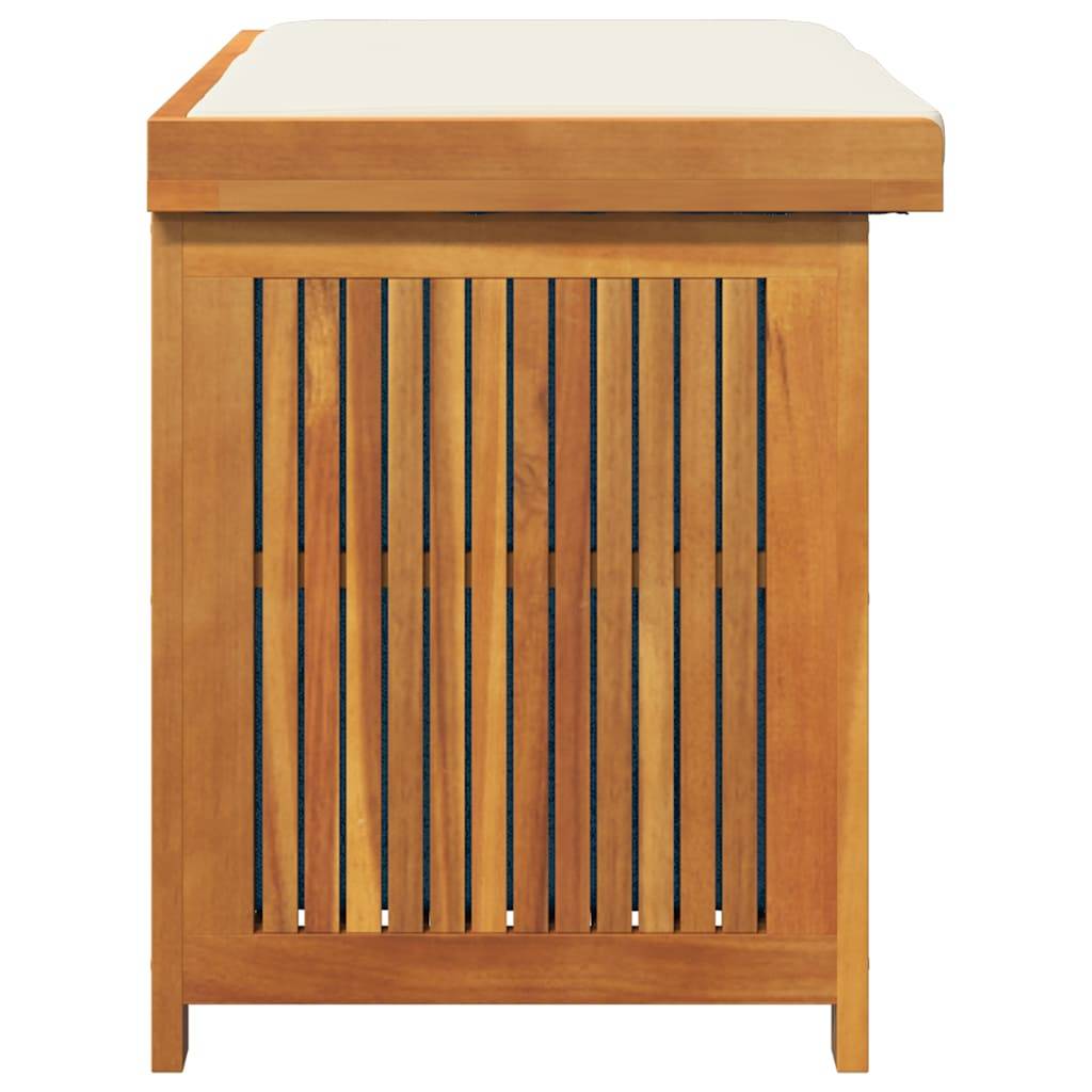Coffre de jardin bois d'acacia naturel 90 x 50 x 60.5 cm - PANGIVO - Image 6