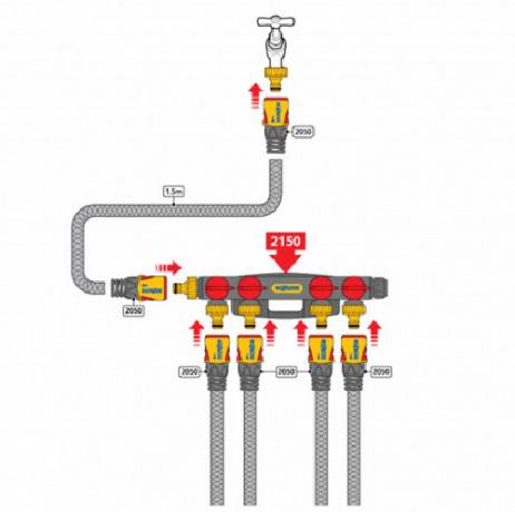 Hozelock - Sélecteur 4 circuits à débit réglable - Image 3