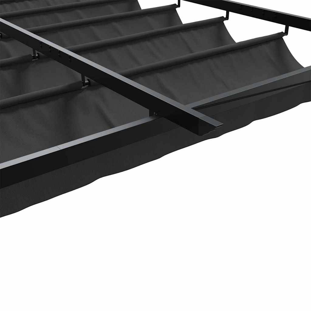 Pergola Murale Adossée Acier Toit Rétractable 3x3 m Anthracite pour Terrasse - ComfortXL Outdoor Living - Image 7