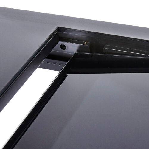 Wilsa Garden - Table Modulo 4/8 personnes structure en aluminium noire, plateau en verre noir - Imagen 5