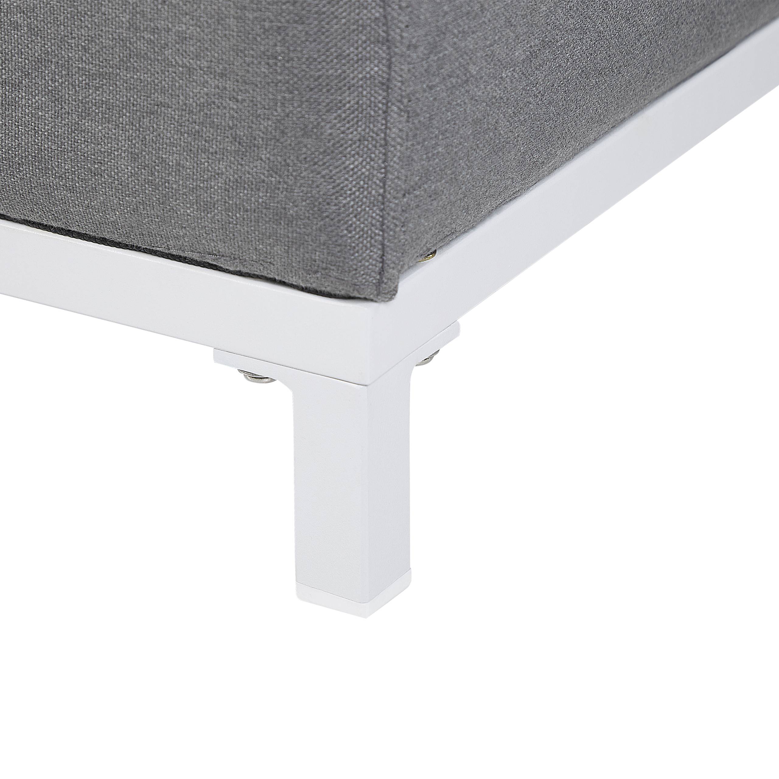 Beliani - Canapé de jardin, 2 Personnes Tissu Gris ROVIGO - Beliani - Imagen 7
