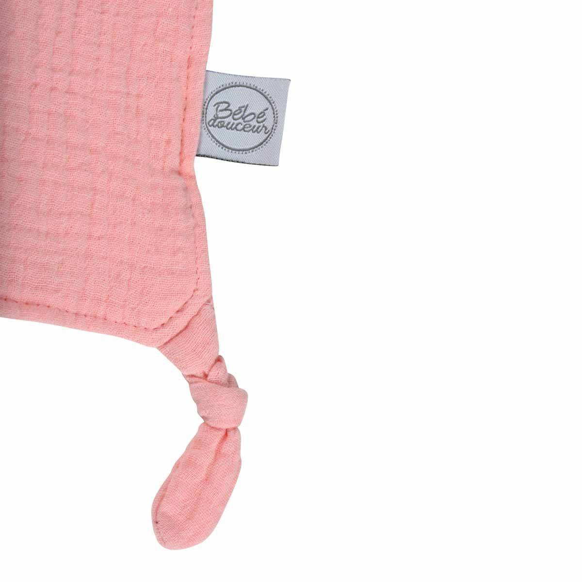 Doudou Mouchoir Bébé "Étoile" 46cm Rose - Image 3