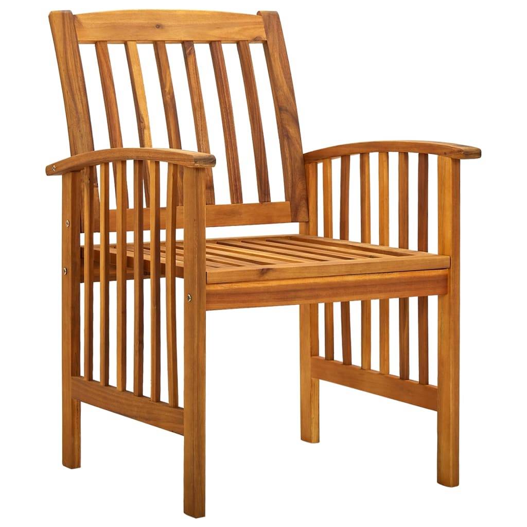 Chaise bois composite bois d'acacia avec finition huilée crème  61 x 64 x 90 cm  - p3 - Image 3