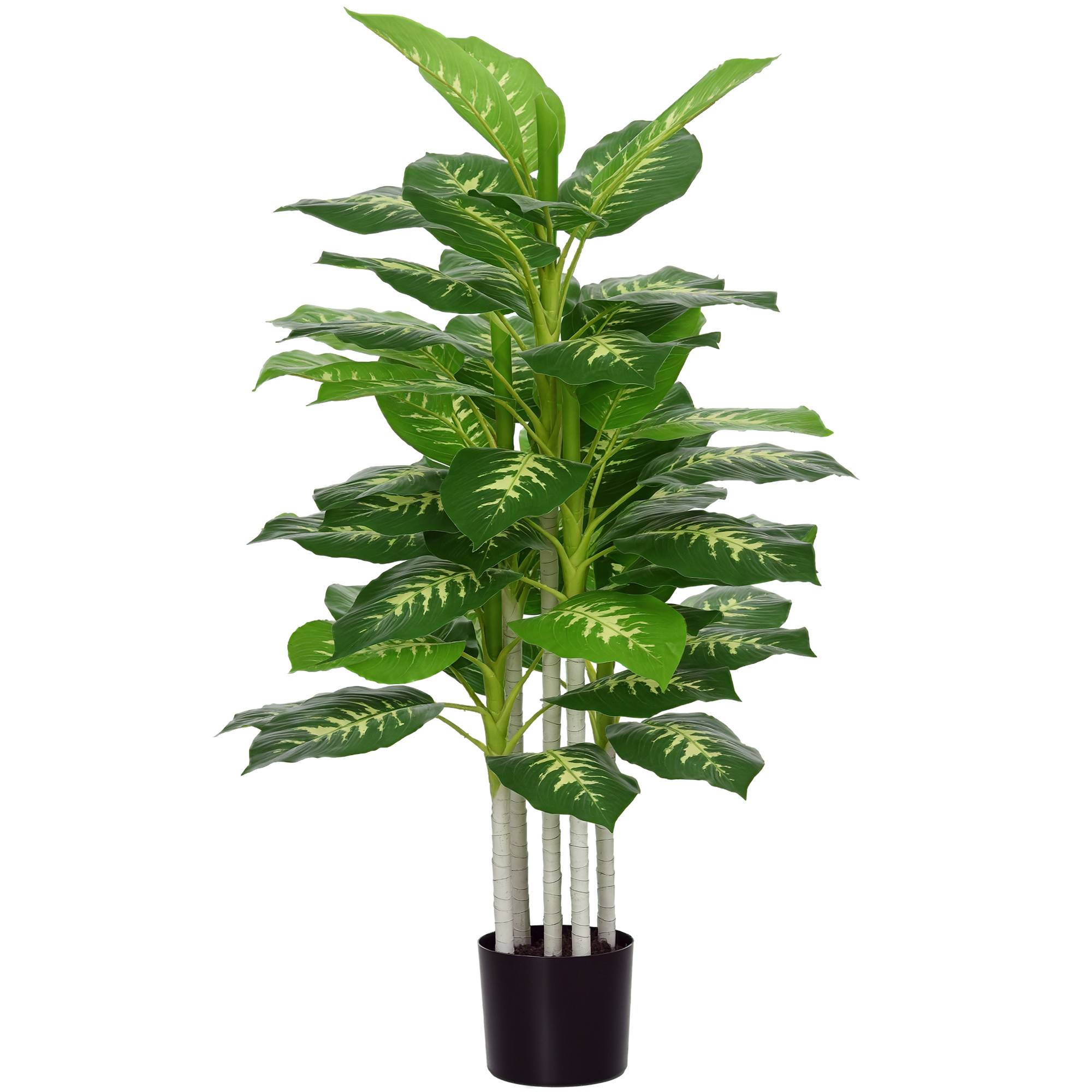 Plante Artificielle Calathea Plastique PE Décoration Intérieur 53 Feuilles 120cm Vert - ComfortXL Outdoor Living - Image 1