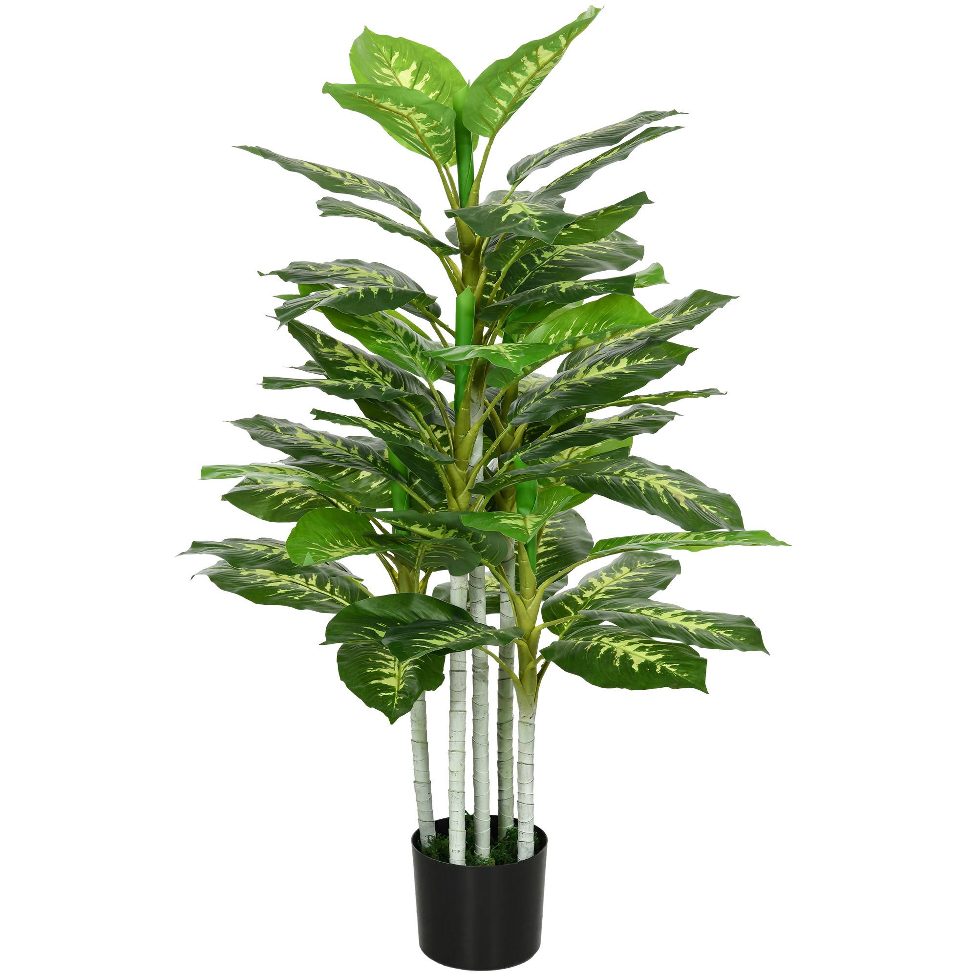 Plante Artificielle Calathea Plastique PE Décoration Intérieur 53 Feuilles 120cm Vert - ComfortXL Outdoor Living - Image 2
