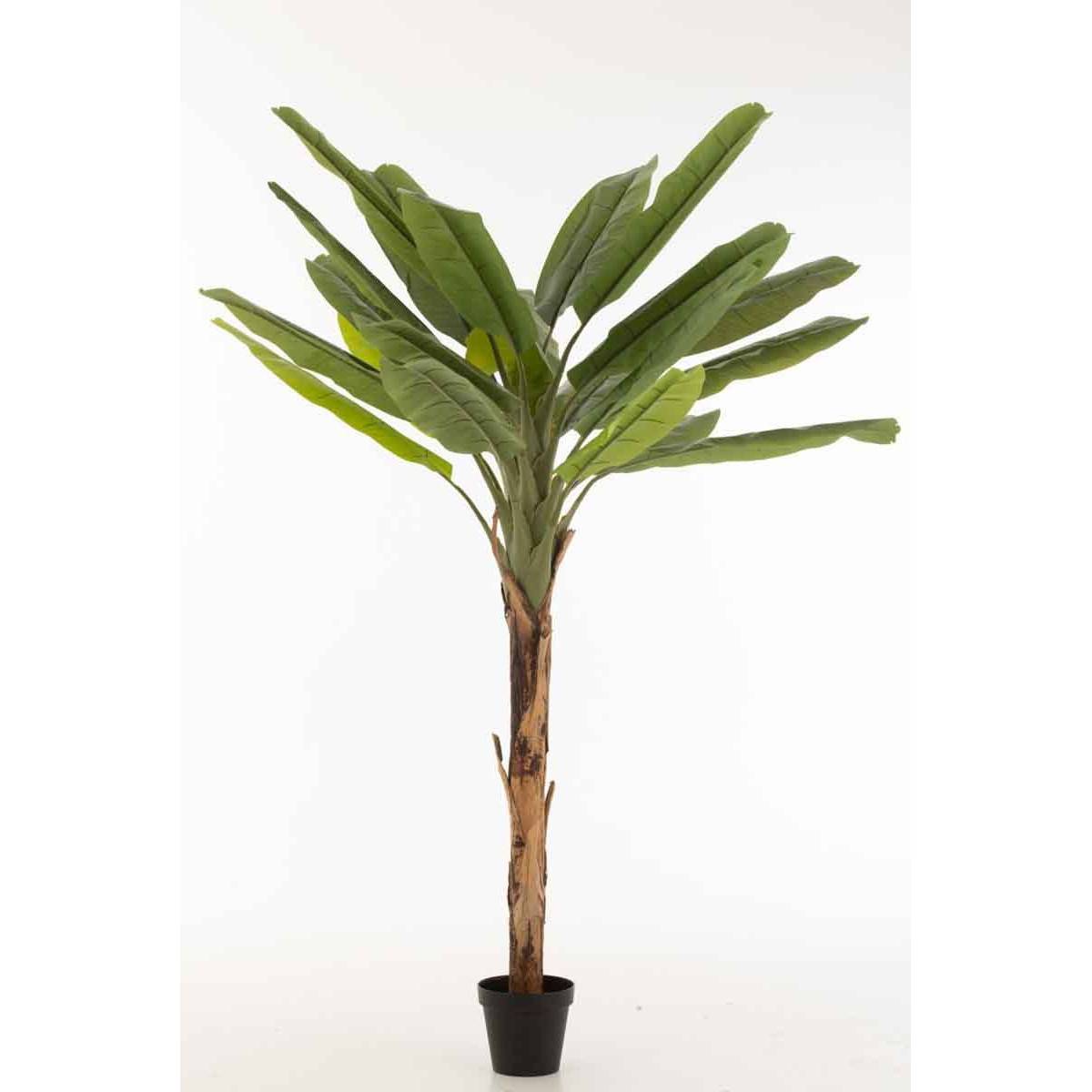 Plante Artificielle en Pot "Ficus" 129cm Vert & Noir - Image 4