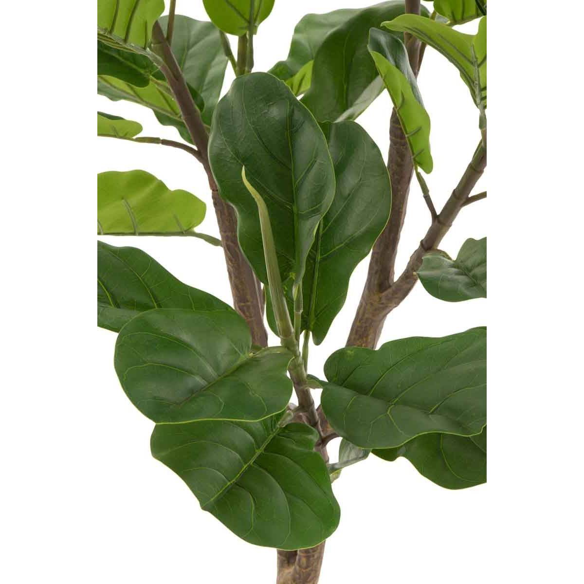 Plante Artificielle en Pot "Ficus" 129cm Vert & Noir - Image 2