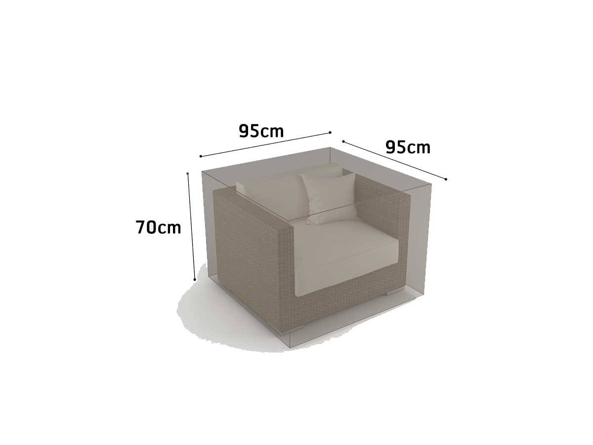 Nortène - Housse de protection en polyester pour canapé 1 place - 95 x 95 x 70 cm - g/m2 Nortene - Imagen 3