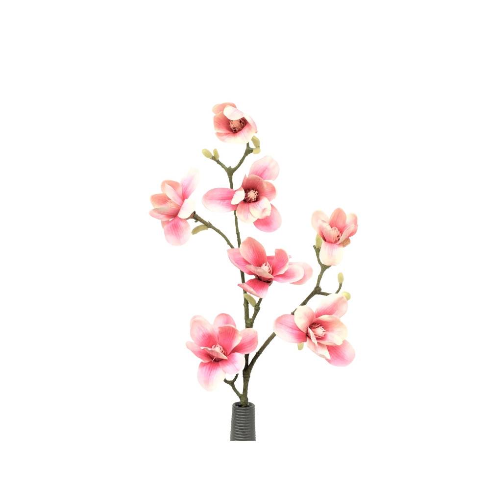~Fleur artificielle magnolia haut de gamme cimetière tissu rose 100cm Chemin de campagne