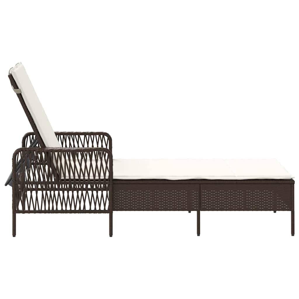 PANGIVO - Transat Polyrotin Marron et Crème Blanche 55 x 200 x 92 cm - PANGIVO - Image 7
