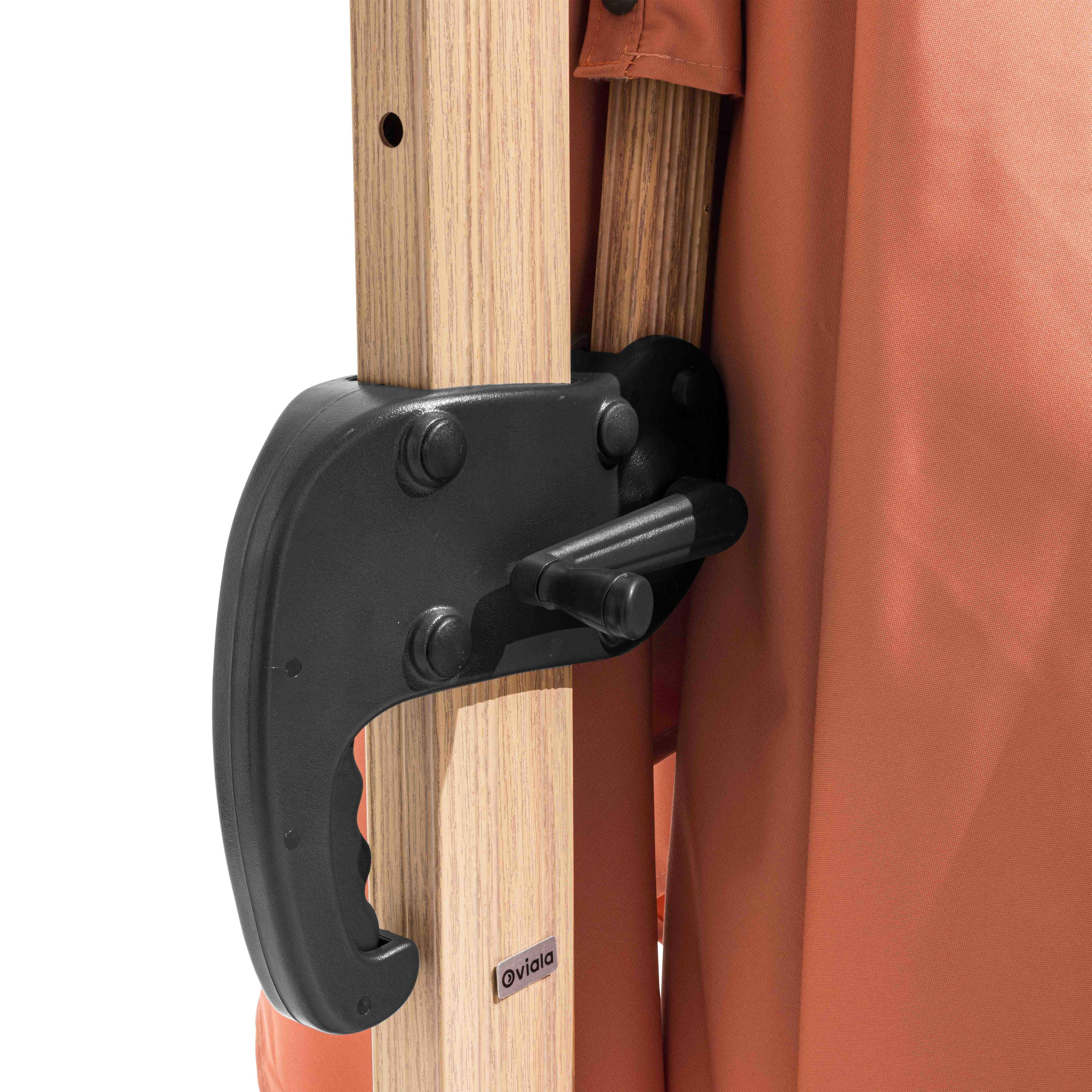 Oviala - Parasol déporté 3x3m et dalle à lester sur roues effet bois argile Brescia - Oviala - Imagen 3
