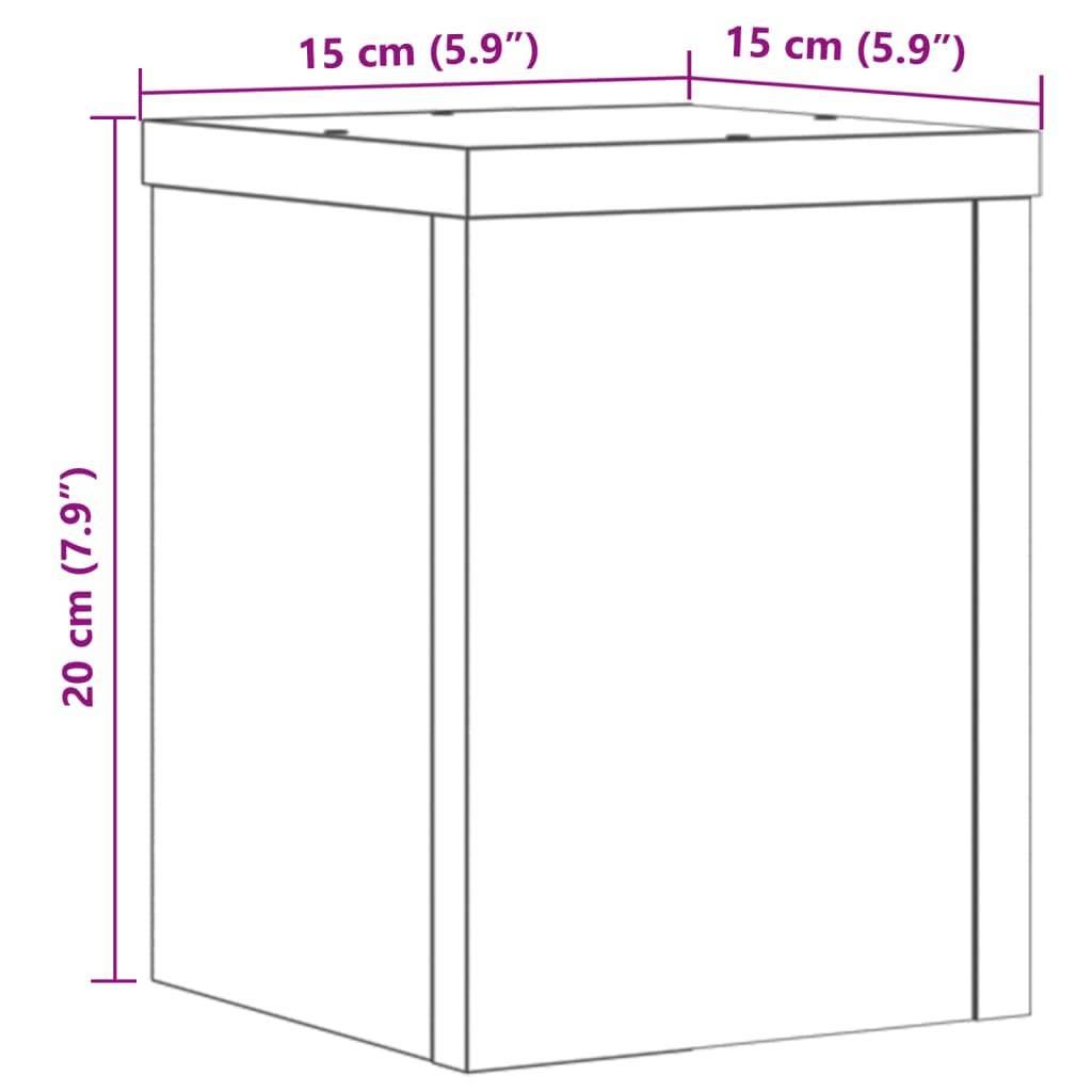 Supports pour plantes meuble fleurs lot de 2 bois d'ingénierie marron - Image 8