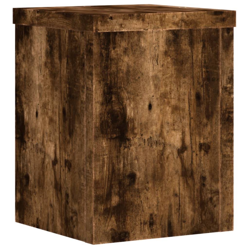 Supports pour plantes meuble fleurs lot de 2 bois d'ingénierie marron - Image 2