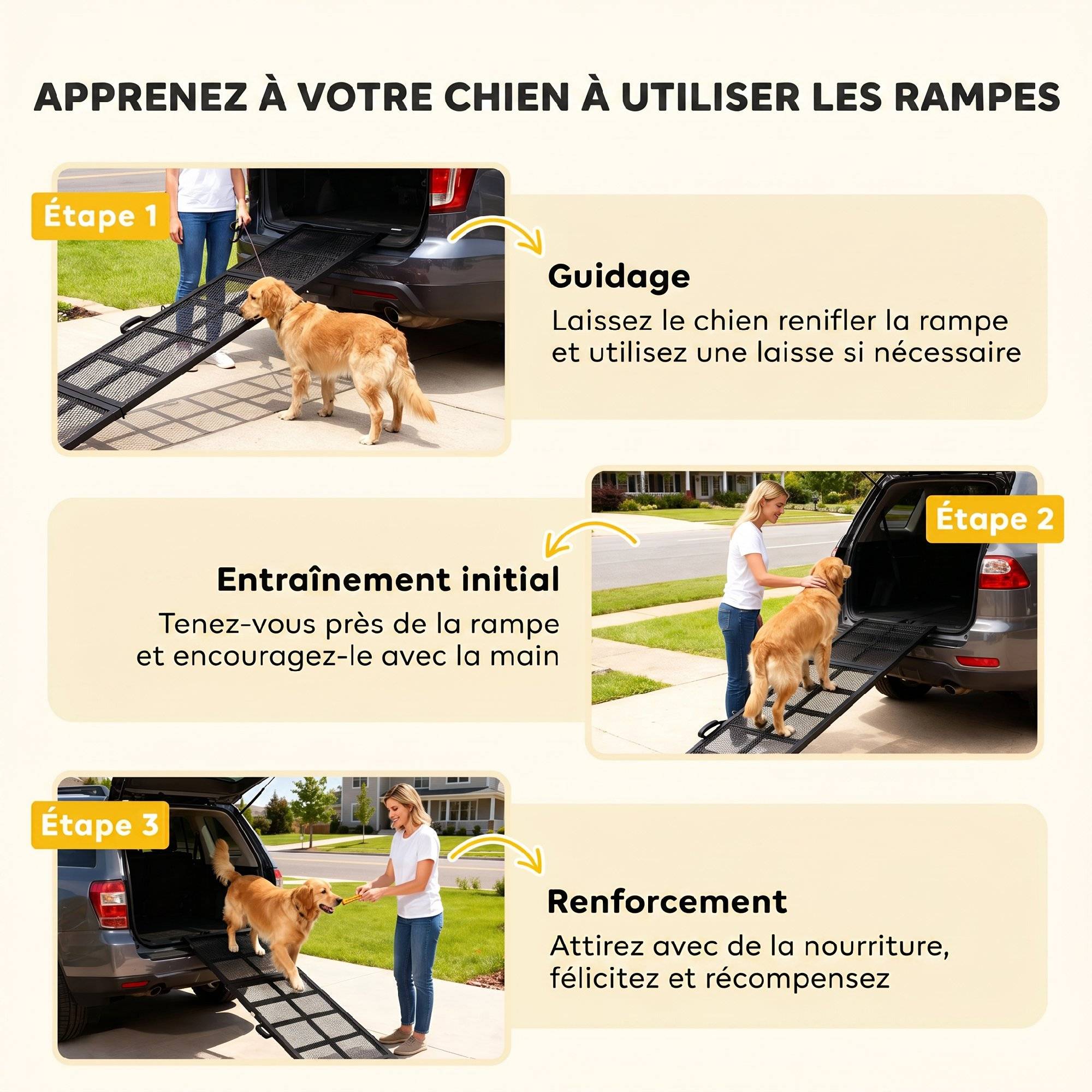 ComfortXL - Rampe pour chien pliable en acier noir 191 x 50 cm pour voiture et SUV avec surface antidérapante charge 180 kg - Image 8