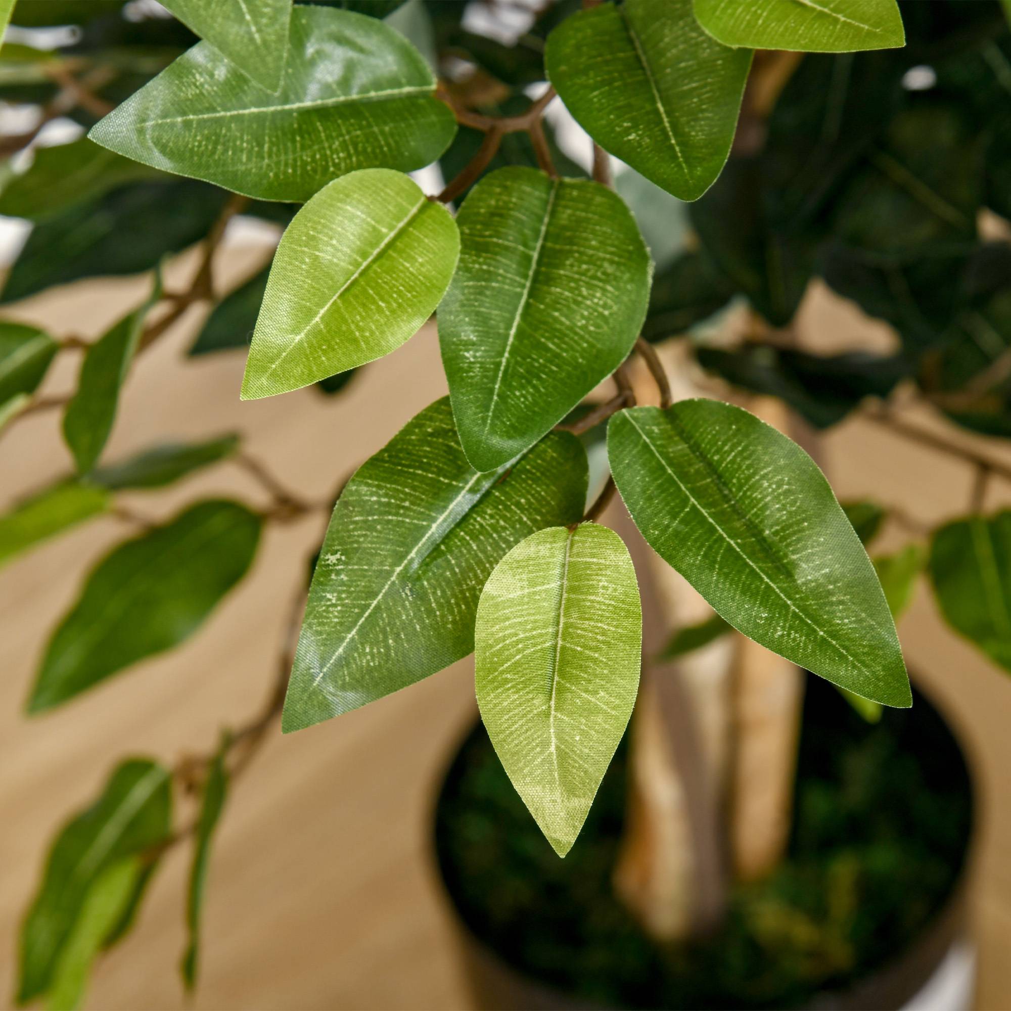Grand faux ficus 150 cm, arbre artificiel, plante en pot, faux plante réaliste, salon chambre bureau jardin - Image 10