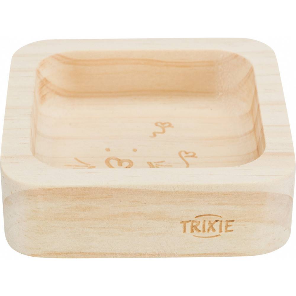 Trixie - Trixie - Bol en bois de 60 ml,  8 x 8 cm pour rongeurs - Imagen 1