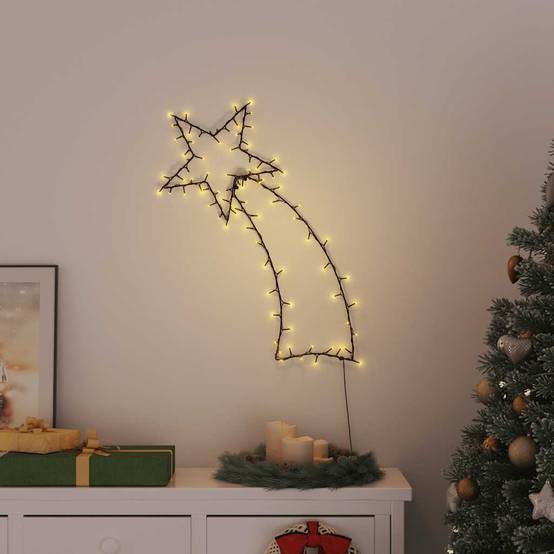 Grande Silhouette Étoile Filante 90cm LED 8 Modes USB Déco Murale Noël – ComfortXL Outdoor Living - Image 1