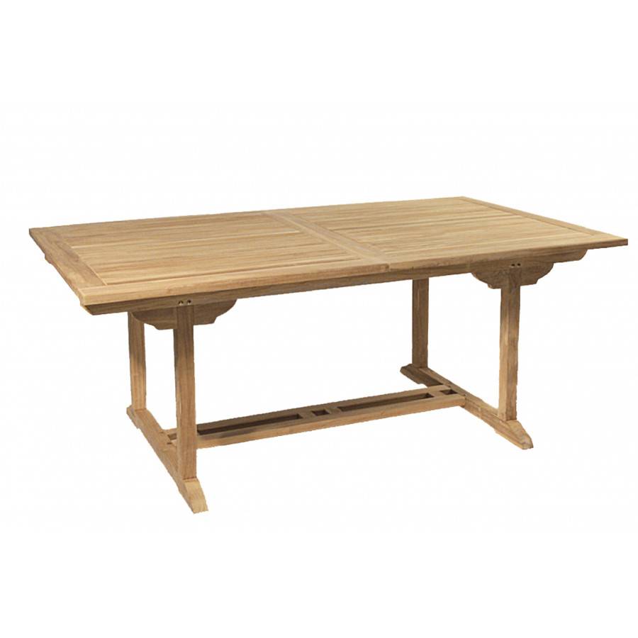 Macabane - HARRIS - SALON DE JARDIN EN BOIS TECK 8/10 pers - Ensemble de jardin - 1 Table rectangulaire extensible 180*240/100 cm 4 chaises - Imagen 3