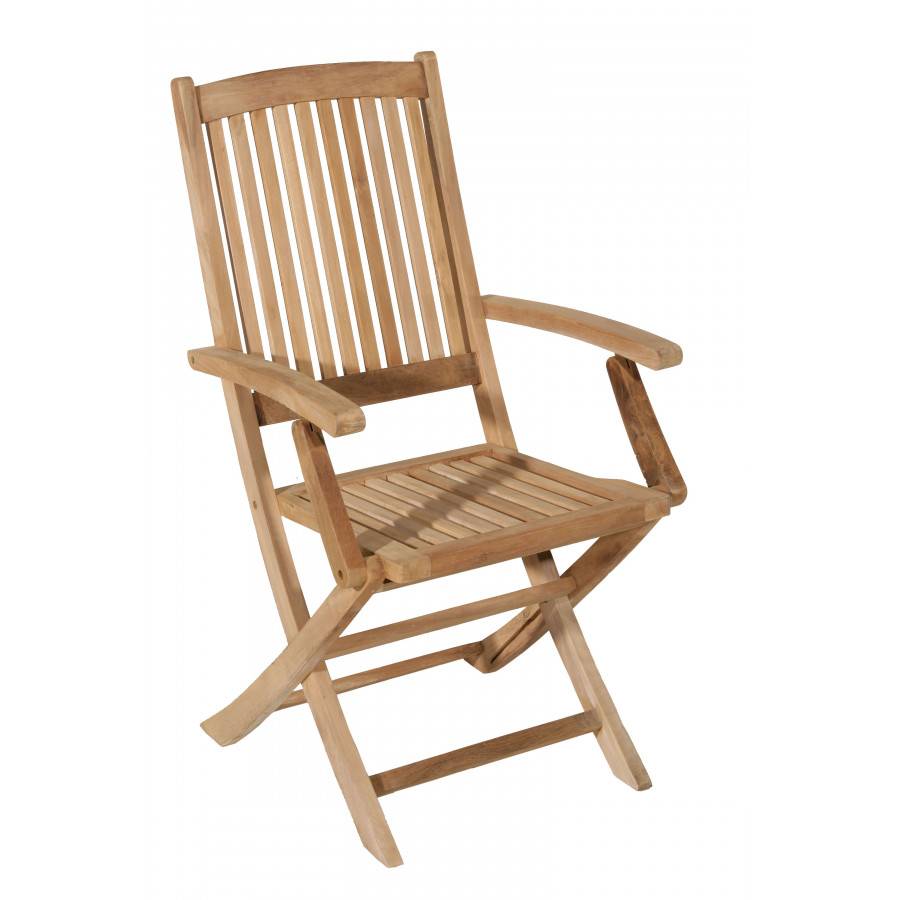 Macabane - HARRIS - SALON DE JARDIN EN BOIS TECK 8/10 pers - Ensemble de jardin - 1 Table rectangulaire extensible 180*240/100 cm 4 chaises - Imagen 5