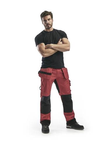 Pantalon artisan bicolore Rouge/Noir | 150318605699 - Blaklader