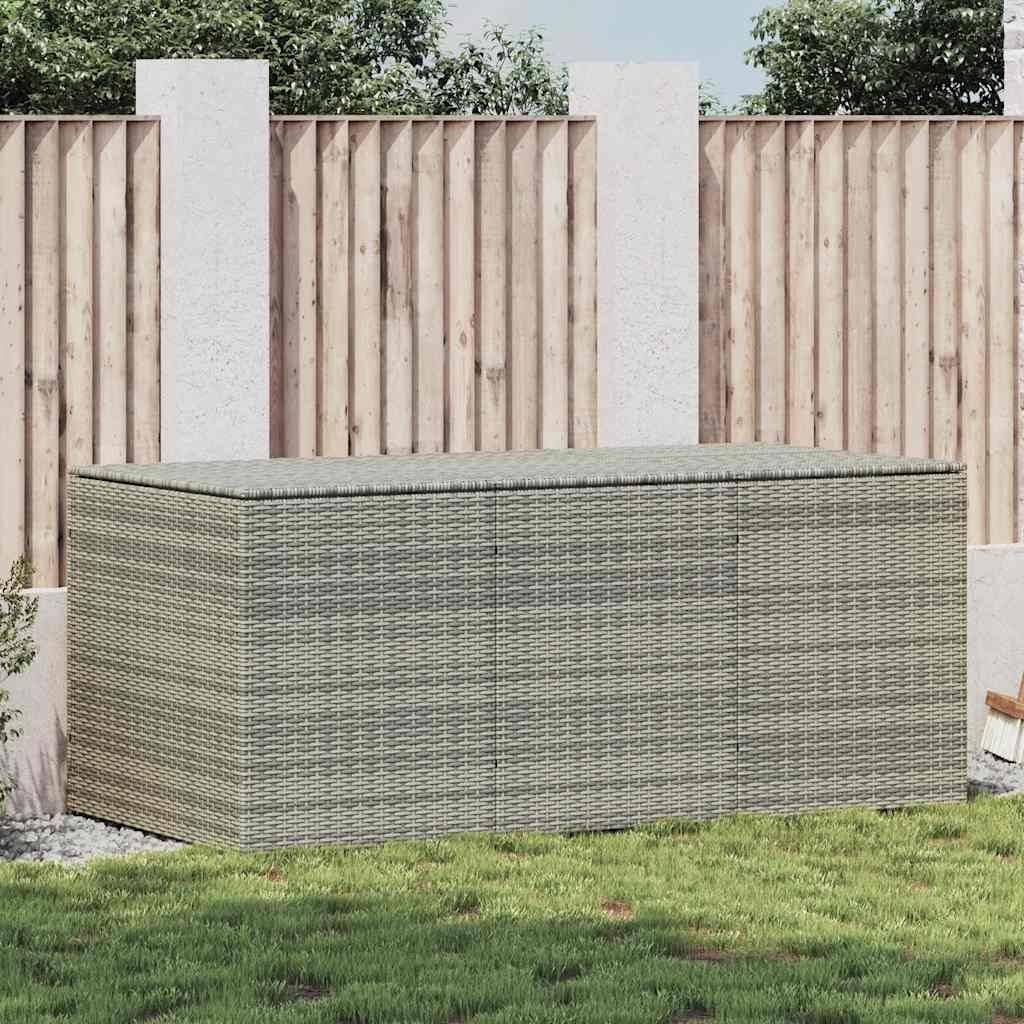 Coffre de Jardin XXL Résine Tressée Grande Capacité pour Terrasse Gris 180x90x70 cm – ComfortXL Outdoor Living - Image 1