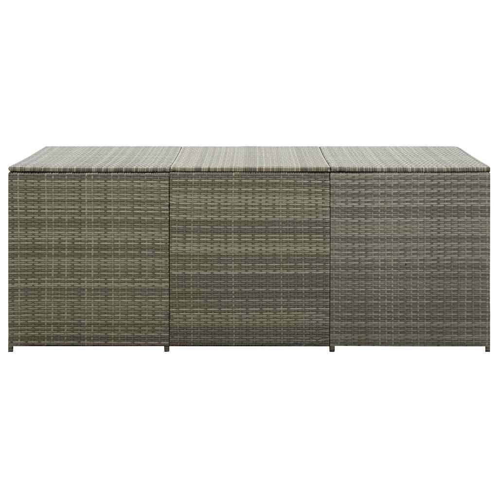 Coffre de Jardin XXL Résine Tressée Grande Capacité pour Terrasse Gris 180x90x70 cm – ComfortXL Outdoor Living - Image 4