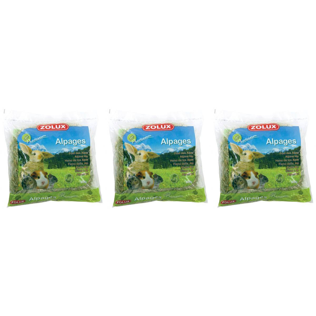 Zolux - Foin Alpage premium pour rongeurs (Lot de 3) - Imagen 1