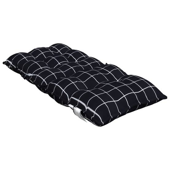Lot de 2 Coussins d'extérieur - Coussins de chaise à dossier bas - Coussins de Siège pour intérieur et extérieur motif à carreaux noir - Image 6