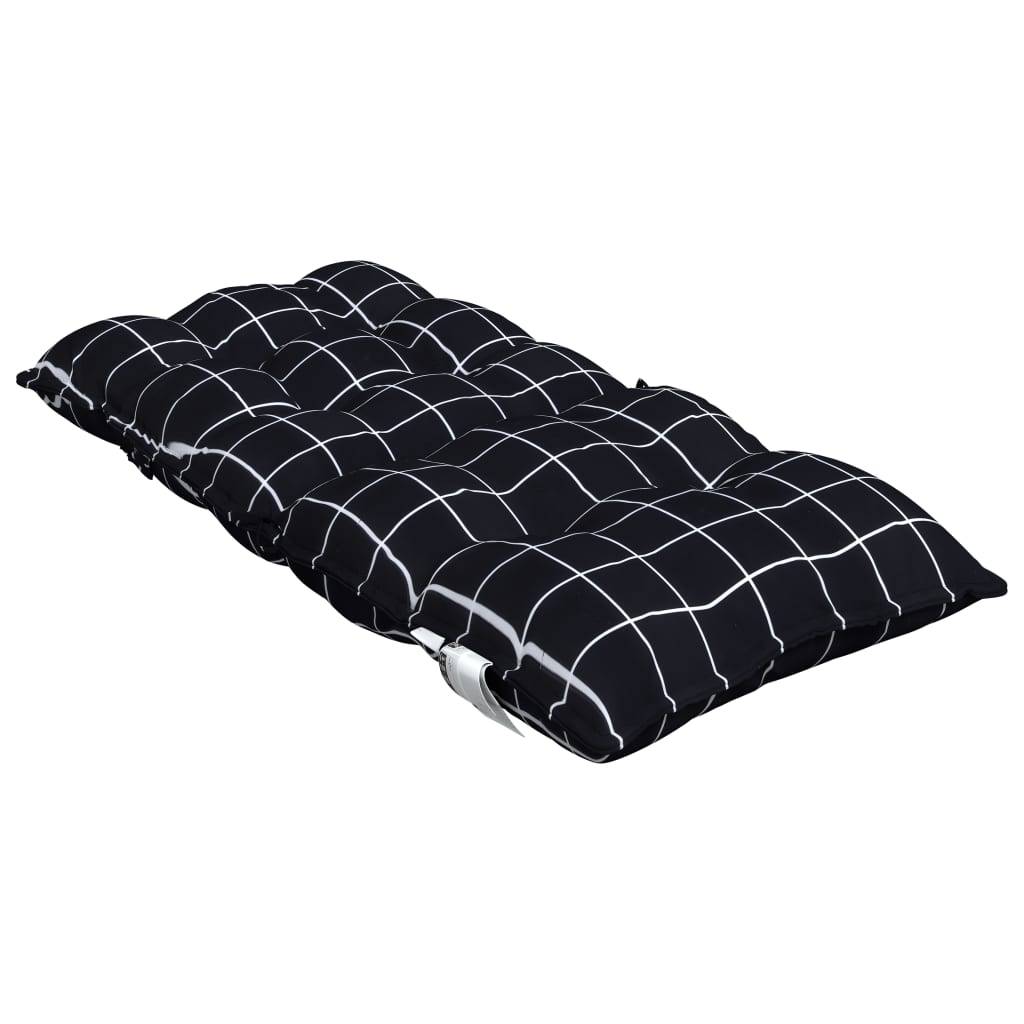 Lot de 2 Coussins d'extérieur - Coussins de chaise à dossier bas - Coussins de Siège pour intérieur et extérieur motif à carreaux noir - Image 6