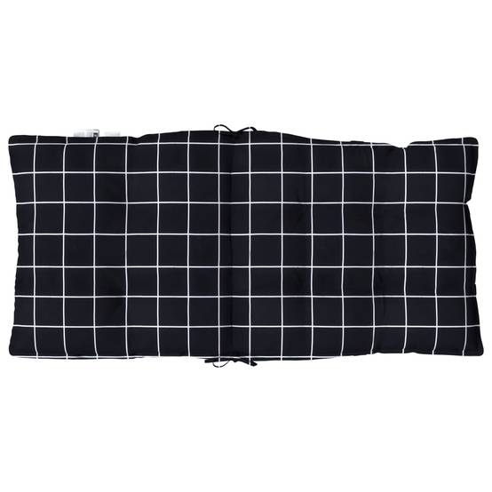 Lot de 2 Coussins d'extérieur - Coussins de chaise à dossier bas - Coussins de Siège pour intérieur et extérieur motif à carreaux noir - Image 7