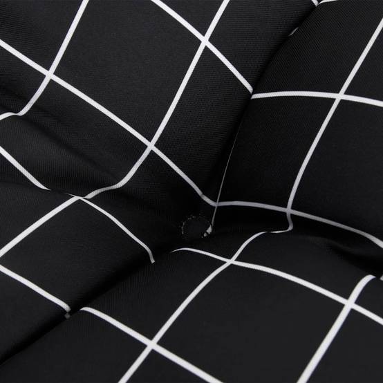 Lot de 2 Coussins d'extérieur - Coussins de chaise à dossier bas - Coussins de Siège pour intérieur et extérieur motif à carreaux noir - Image 8