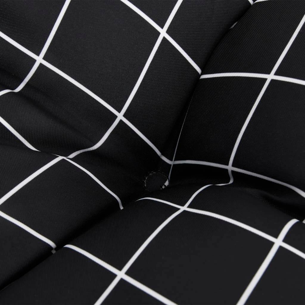 Lot de 2 Coussins d'extérieur - Coussins de chaise à dossier bas - Coussins de Siège pour intérieur et extérieur motif à carreaux noir - Image 8