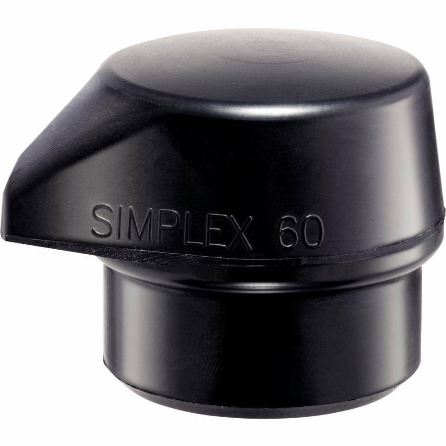 Embouts HALDER SIMPLEX Caoutchouc chargé, noir, avec « pied intégré » - D=60 mm - 3202.260