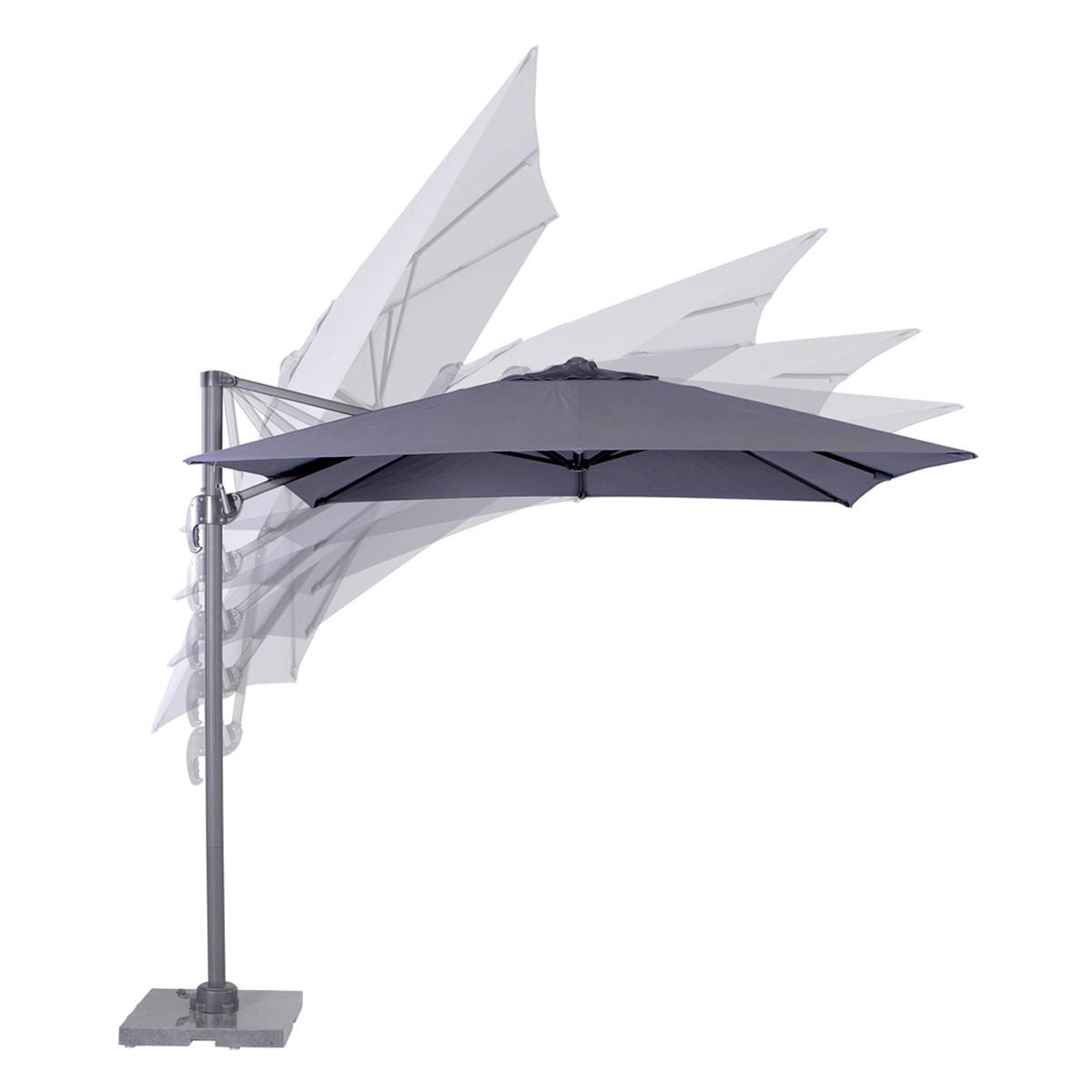 Garden Impressions - Parasol Hawaii S - 250 x 250 - noir charbon - gris foncé - Garden Impressions - Imagen 3