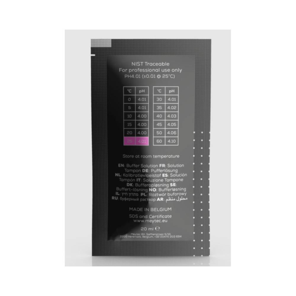 Sachet Meytec Solution d'étalonnage pH 4.01 de 20ml pour piscine - Imagen 2