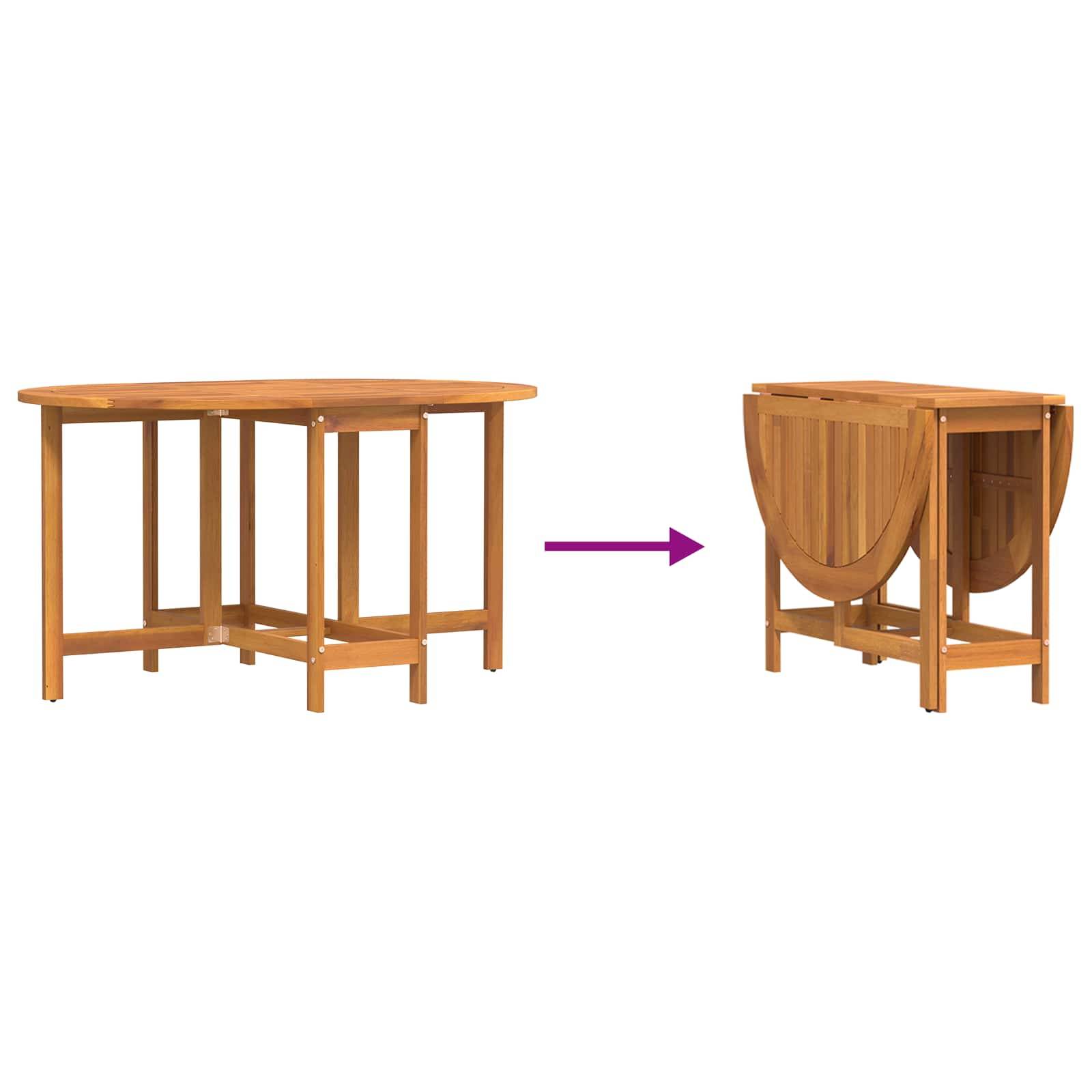 PANGIVO - Table de jardin pliable bois d'acacia massif marron 110 x 60 x 72 cm - PANGIVO - Image 7
