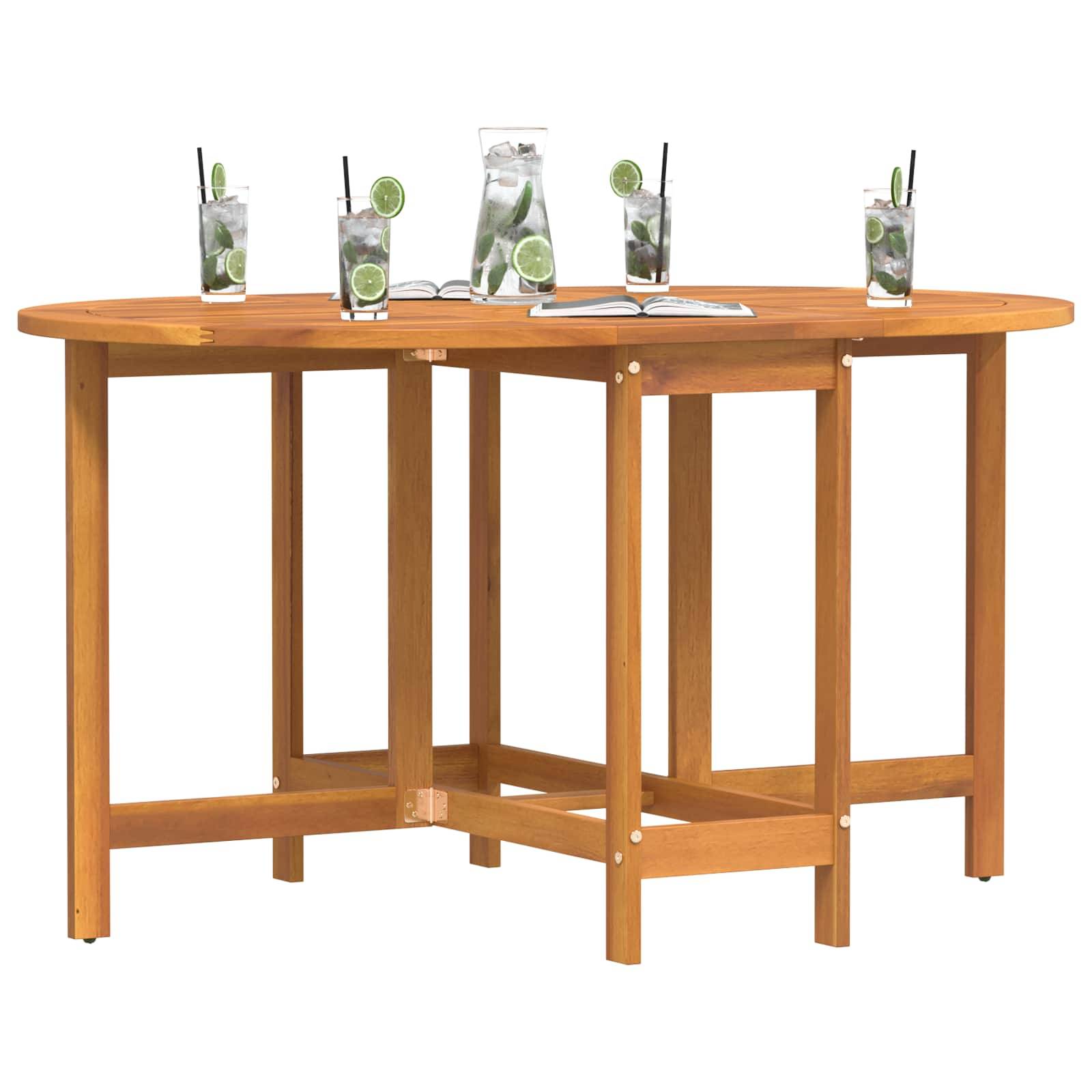 PANGIVO - Table de jardin pliable bois d'acacia massif marron 110 x 60 x 72 cm - PANGIVO - Image 2