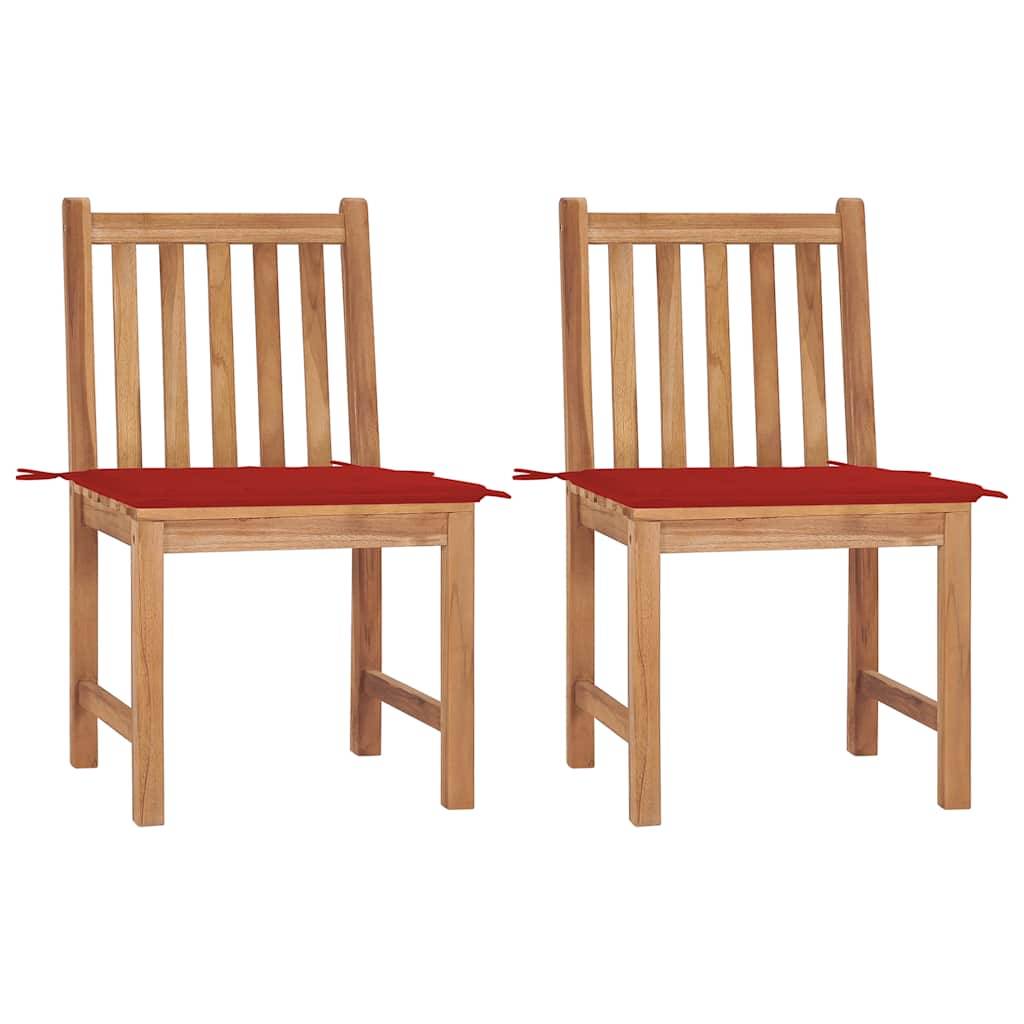 PANGIVO - Chaise de jardin bois teck rouge 50 x 53 x 90 cm - PANGIVO - Image 1