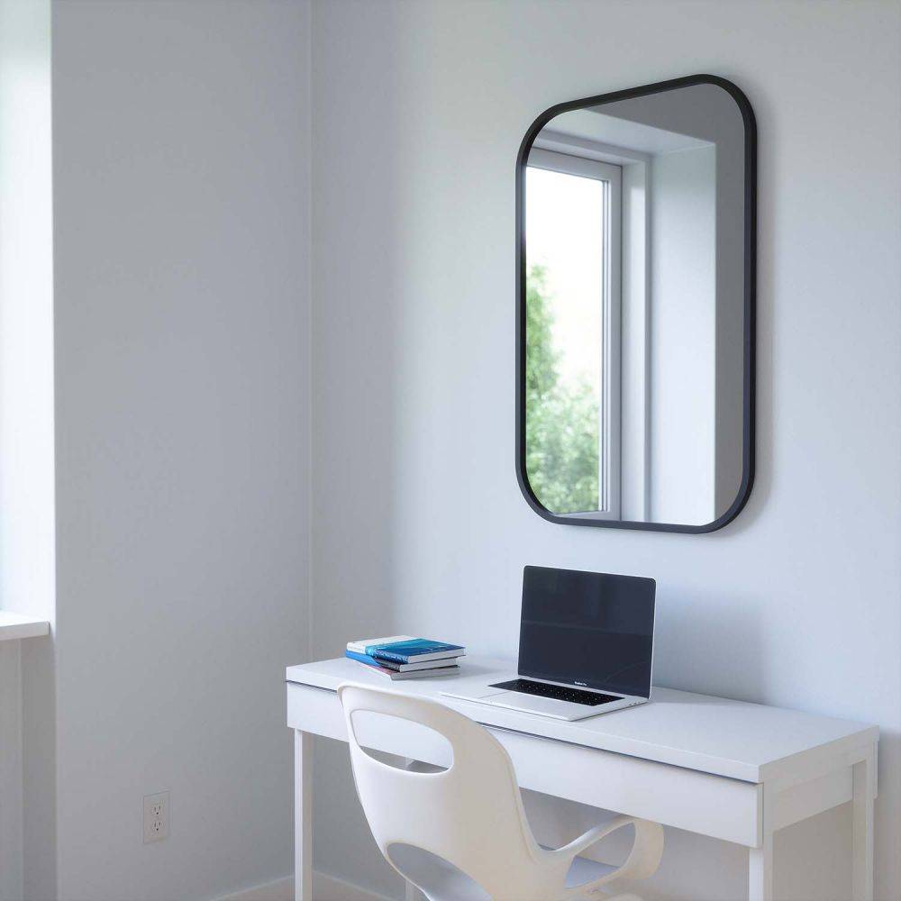 Umbra - Miroir rectangulaire rebord caoutchouc 61 x 91 cm Hub Umbra - Imagen 2