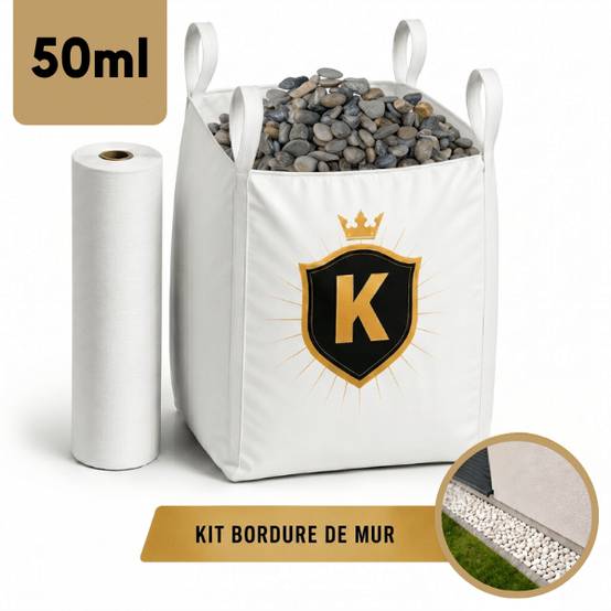 Kit bordure mur Galet rivière 16/22.4 - 50 ML - Image 1
