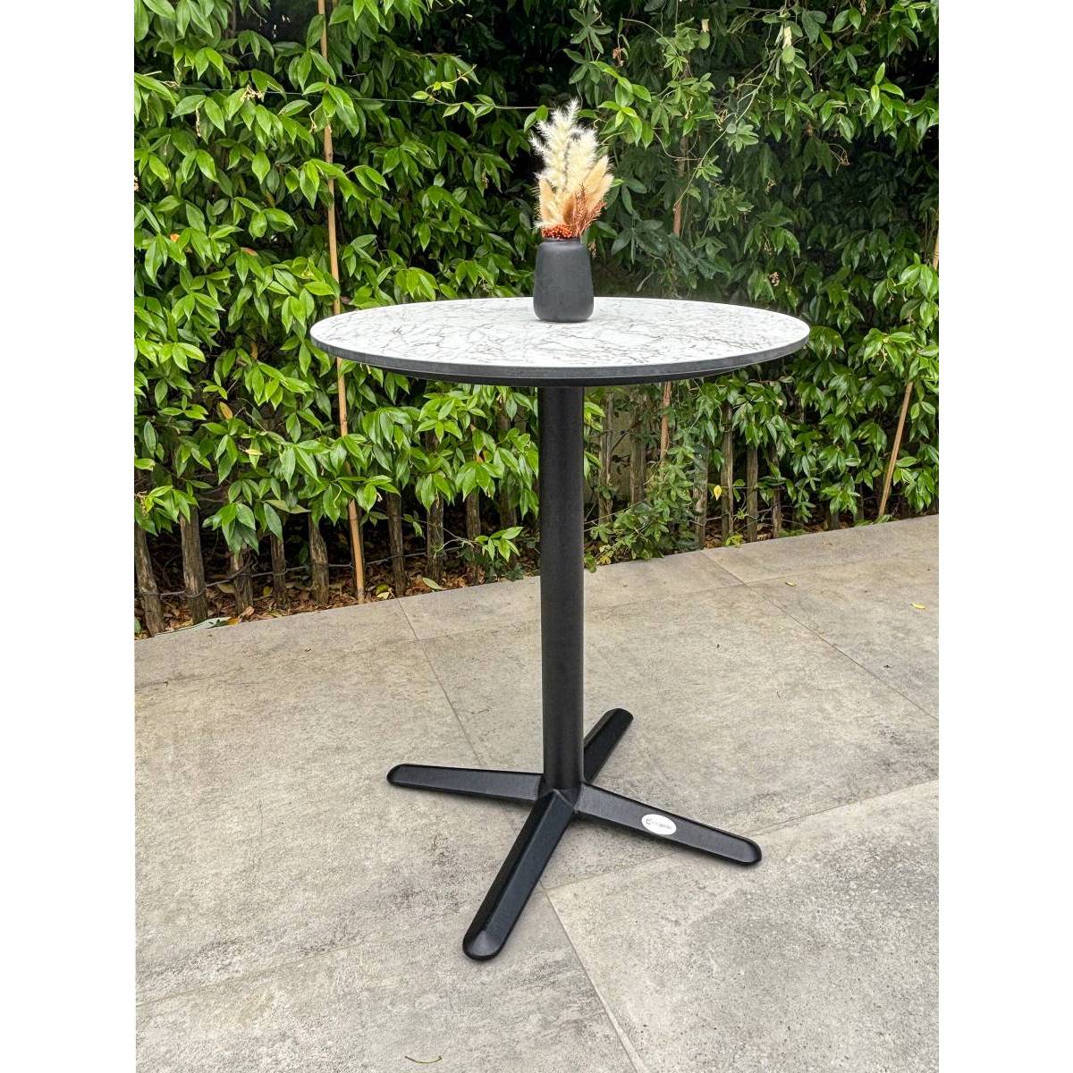 Table de Jardin Ronde "Bistro" 60cm Blanc - Image 6