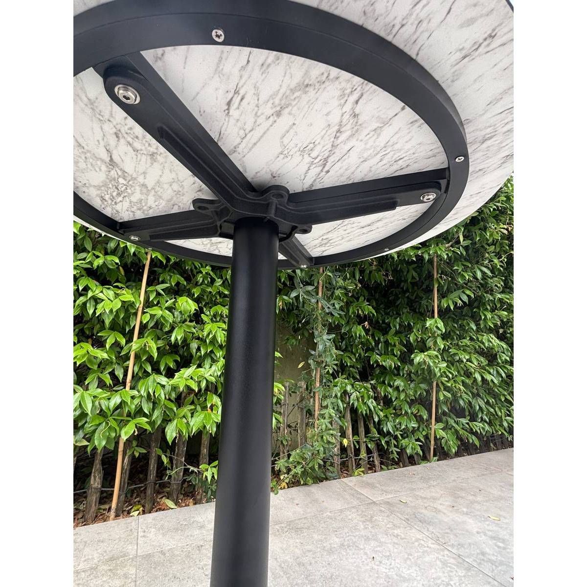 Table de Jardin Ronde "Bistro" 60cm Blanc - Image 4