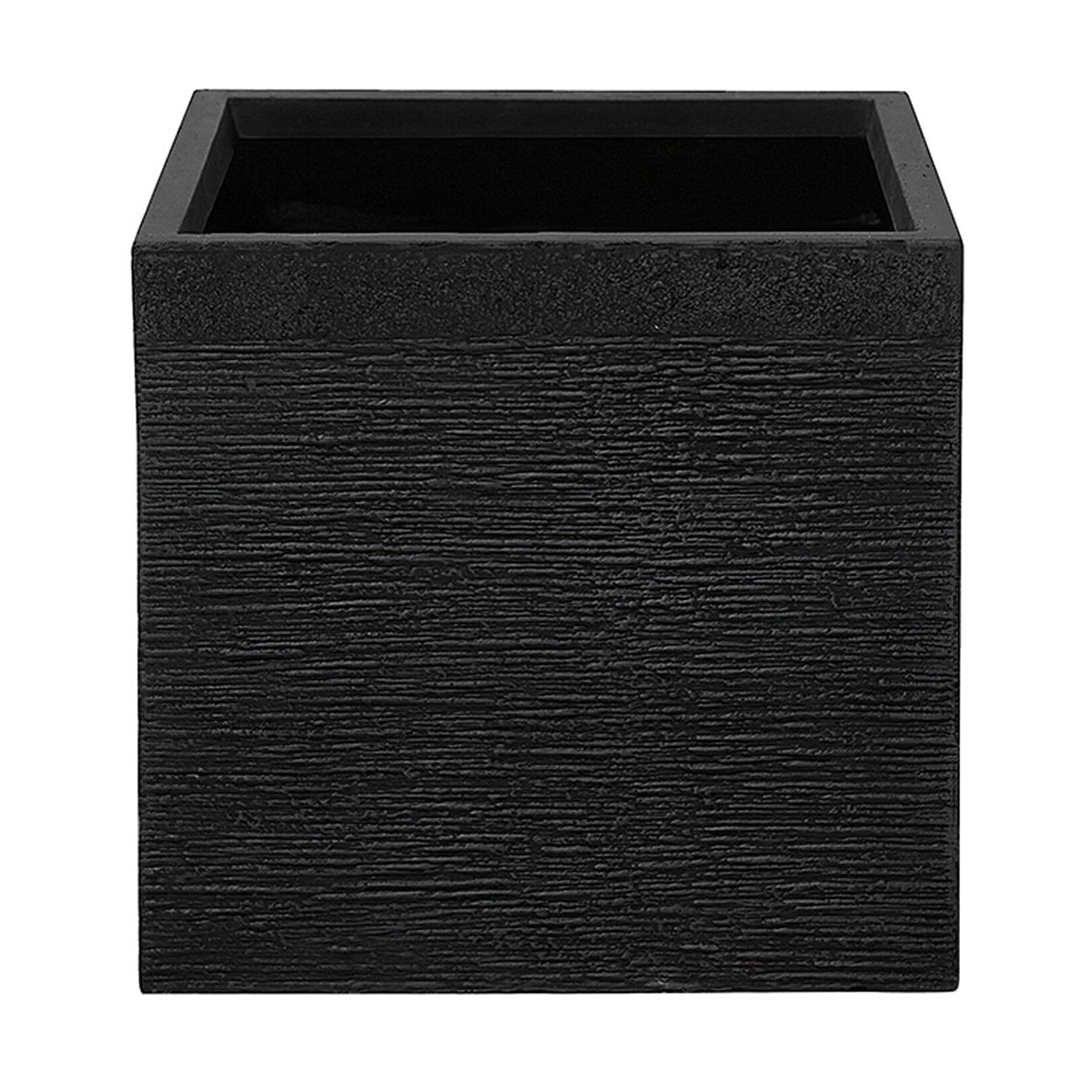 Beliani - Cache-pot d'extérieur Fibre d'argile Noir PAROS - 40x40x38- Beliani - Image 2