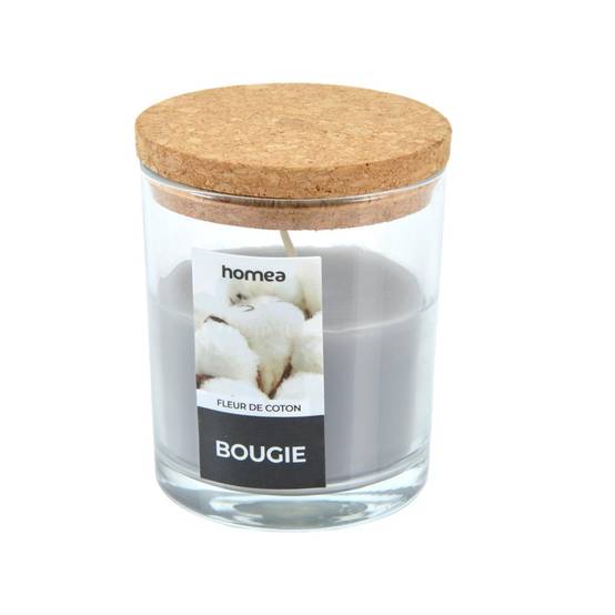 Paris Prix - Bougie Verrine Parfumée "Essentiel II" 8cm Fleur de Coton - Image 1