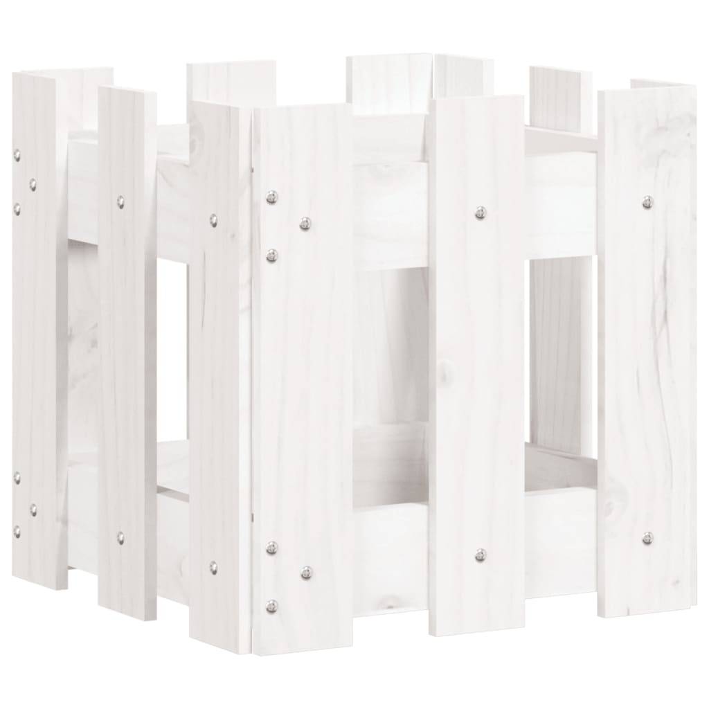 Prolenta Premium - Jardinière bois blanc 30 x 30 x 30 cm - Prolenta premium p315.9 - Image 1
