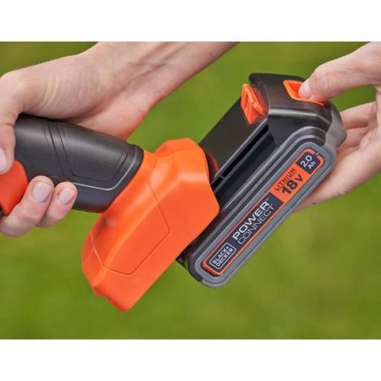 Sculpte-haies et cisaille a gazon sans fil + batterie 2Ah + chargeur - BLACK&DECKER - BCSS18D1-QW - 18V - Image 5